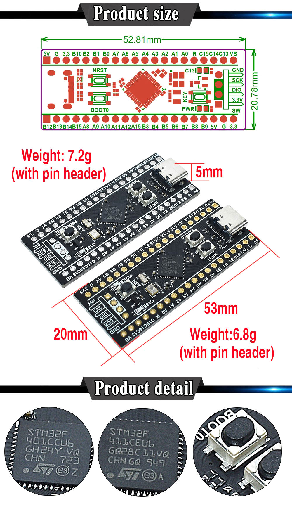 STM32F401CCU6 411CEU6 Development Board-JH B2B Wholesale&Dropship ...