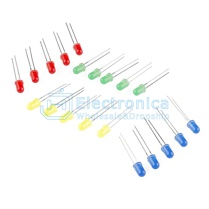 5mm 3mm LED Light-Emitting Diode Kit (10pcs For Each Color,Total 100pcs ...